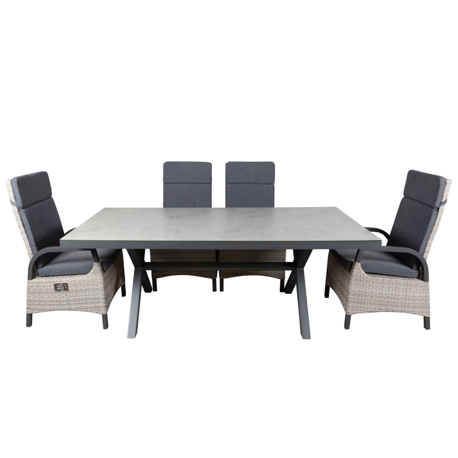 Tisch 'Westerland', Grau, Glas/Alu, Ca. Ca. 205 X 100 X H74 Cm 4 Tisch 'Westerland', Grau, Glas/Alu, Ca. Ca. 205 X 100 X H74 Cm – Bild 2