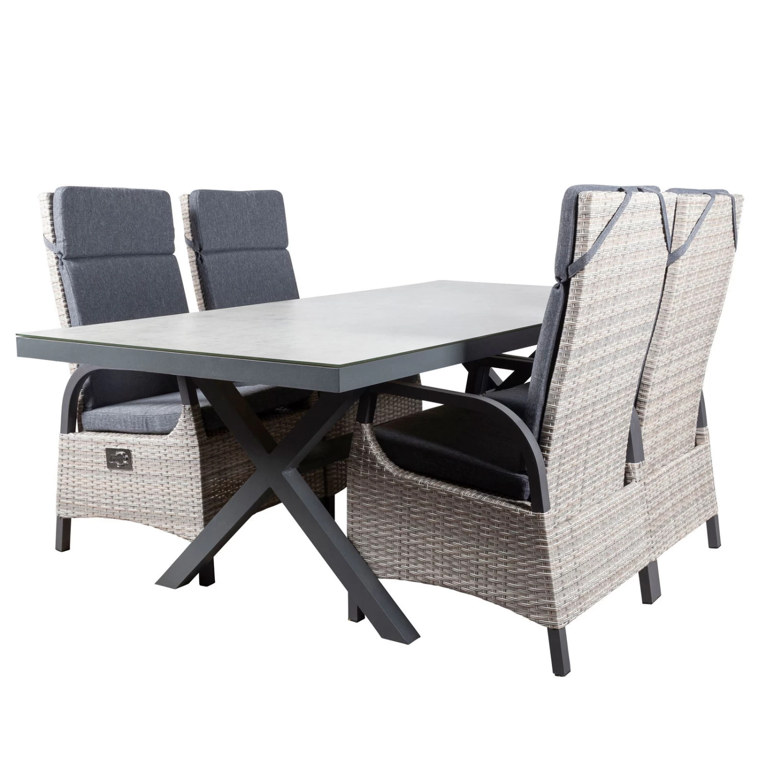 Tisch 'Westerland', Grau, Glas/Alu, Ca. Ca. 205 X 100 X H74 Cm 6 Tisch 'Westerland', Grau, Glas/Alu, Ca. Ca. 205 X 100 X H74 Cm – Bild 4