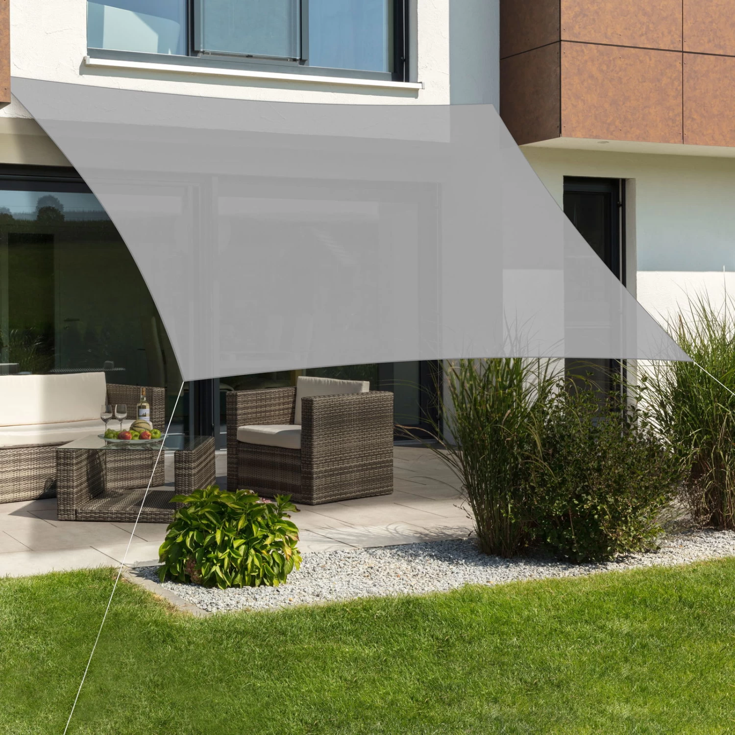 Sonnensegel 'Teneriffa', Rechteckig, 500 X 500 Cm, HDPE-Gewebe 3 Sonnensegel 'Teneriffa', Rechteckig, 500 X 500 Cm, HDPE-Gewebe