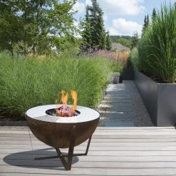 Feuerschale 'Dakota', Rostfarben, Ca. 60 X Ø 80 Cm -Pflanzen Paradies Verkauf 3920100762 Feuerstelle Dakota ca 80cm rund 1 1 118576