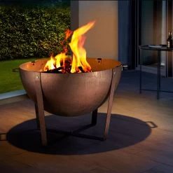 Feuerschale 'Dakota', Rostfarben, Ca. 60 X Ø 80 Cm -Pflanzen Paradies Verkauf 3920100762 Feuerstelle Dakota ca 80cm rund 2 1 118578
