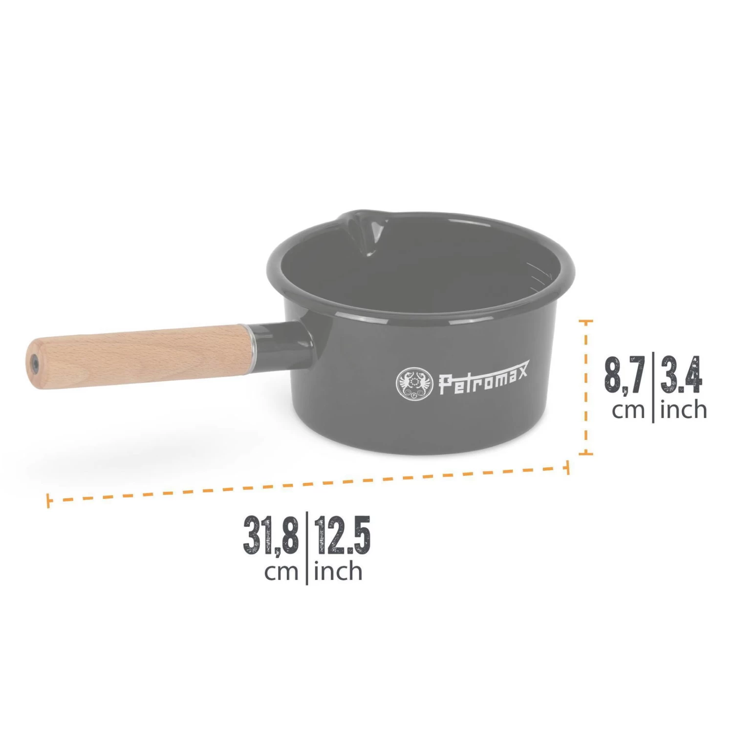 Petromax Stieltopf, Schwarz, Edelstahl/Holz, Ca. 1 Liter 6 Petromax Stieltopf, Schwarz, Edelstahl/Holz, Ca. 1 Liter – Bild 4