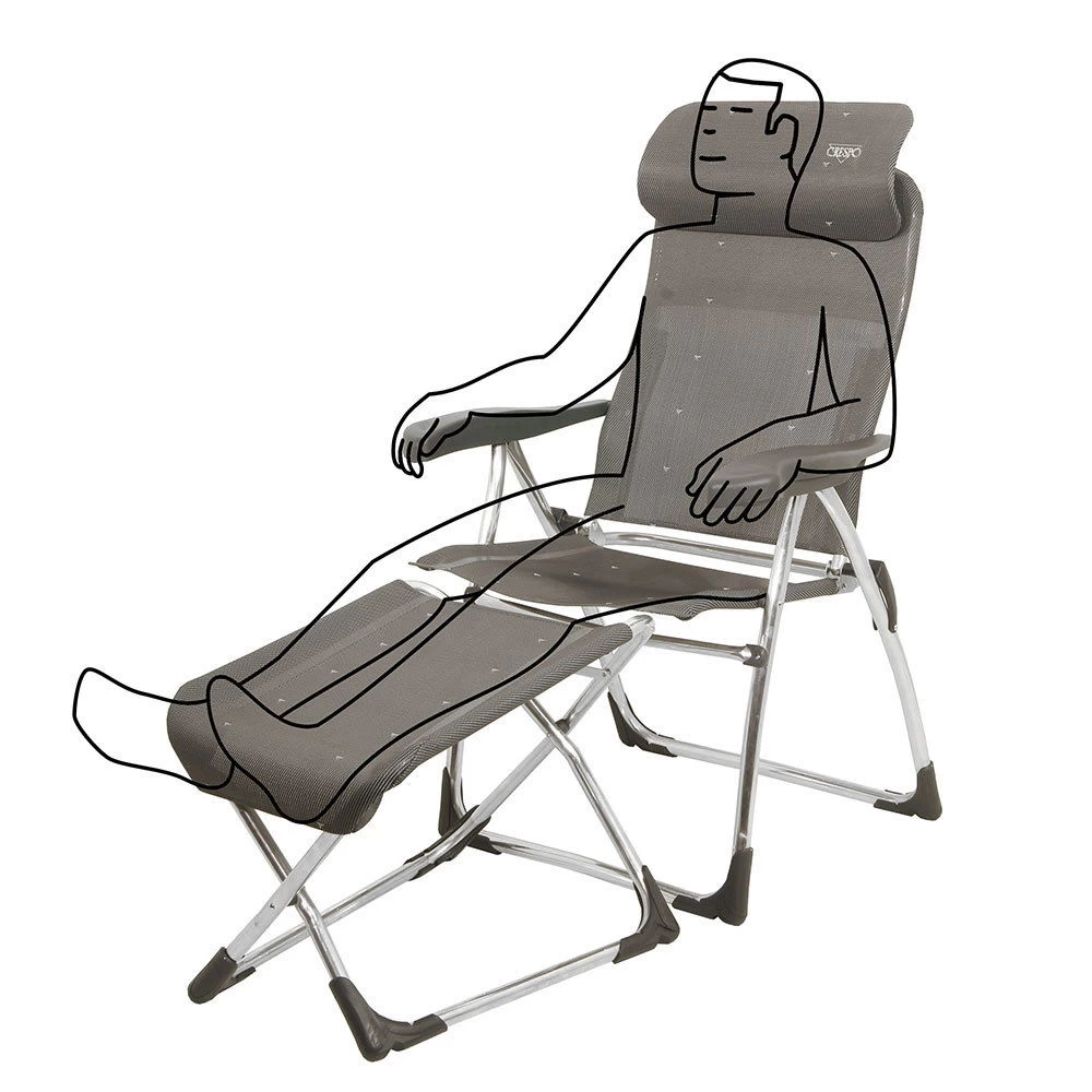 Crespo Hocker/Beinauflage Compact Klappbar, Silber/anthrazit 5 Crespo Hocker/Beinauflage Compact Klappbar, Silber/anthrazit – Bild 3