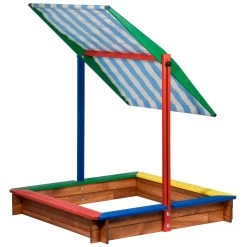 Sandkasten Inkl. Dach, Bunt, 120 X 120 X 120 Cm -Pflanzen Paradies Verkauf 3940100136 Sandkasten inkl Dach 4 106183