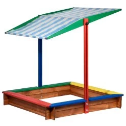 Sandkasten Inkl. Dach, Bunt, 120 X 120 X 120 Cm -Pflanzen Paradies Verkauf 3940100136 Sandkasten inkl Dach 5 106182