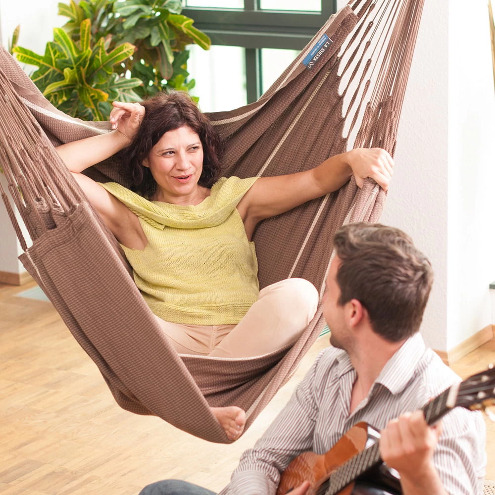 LA SIESTA Hängestuhl Lounger Habana Chocolate, Aus Bio-Baumwolle 8 LA SIESTA Hängestuhl Lounger Habana Chocolate, Aus Bio-Baumwolle – Bild 6