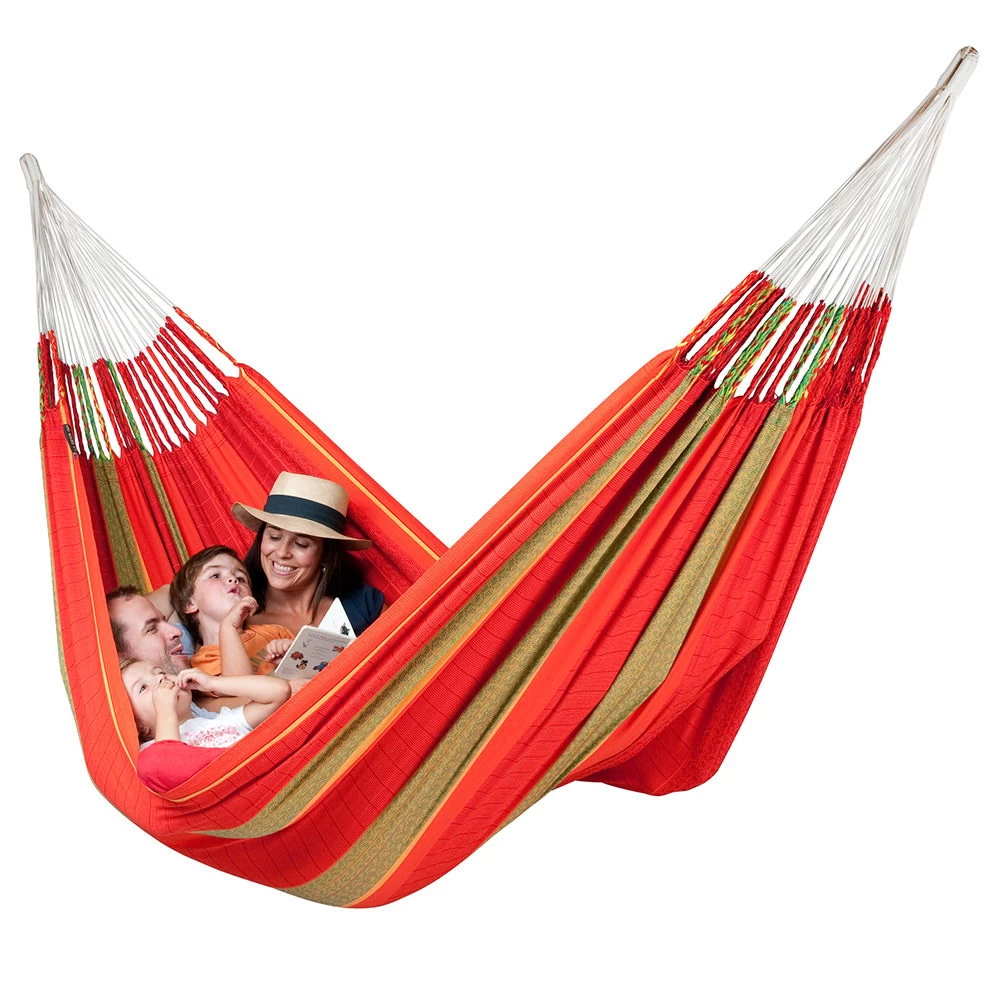 LA SIESTA Hängematte Kingsize Flora Chili, Aus Bio-Baumwolle 4 LA SIESTA Hängematte Kingsize Flora Chili, Aus Bio-Baumwolle – Bild 2