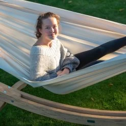 LA SIESTA Doppel-Hängematte Brisa, Vanilla, Outdoor Material, Bis 160 Kg, Wetterfest -Pflanzen Paradies Verkauf 3940200279 Doppel Haengematte Brisa vanilla Outdoor Material 12 61114