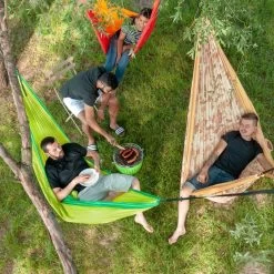 LA SIESTA Doppel-Reisehängematte Colibri 3.0, Palm, Bis 180 Kg, Reißfest, Leicht -Pflanzen Paradies Verkauf 3940200285 Doppel Reisehaengematte Colibri 3 0 Palm Nylon Stoff 3 61192