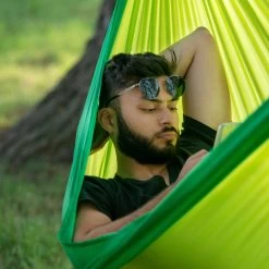 LA SIESTA Doppel-Reisehängematte Colibri 3.0, Palm, Bis 180 Kg, Reißfest, Leicht -Pflanzen Paradies Verkauf 3940200285 Doppel Reisehaengematte Colibri 3 0 Palm Nylon Stoff 8 61187