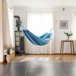 LA SIESTA Hängematte 'Modesta', Lagoon, Single - L 300 X B 140 Cm 7 LA SIESTA Hängematte 'Modesta', Lagoon, Single - L 300 X B 140 Cm -Pflanzen Paradies Verkauf 3940200328 Single Haengematte Modesta Lagoon Bio Baumwolle 2 106085