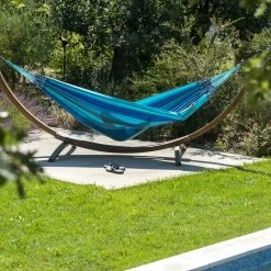 LA SIESTA Hängematte 'Modesta', Lagoon -Pflanzen Paradies Verkauf 3940200333 Doppel Haengematte Modesta Lagoon Bio Baumwolle 3 106098