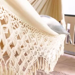 LA SIESTA Kingsize Hängematte 'Bossanova', Latte -Pflanzen Paradies Verkauf 3940200348 Kingsize Haengematte Bossanova Latte Bio Baumwolle 4 106148