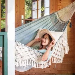 LA SIESTA Kingsize Hängematte 'Bossanova', Fjord -Pflanzen Paradies Verkauf 3940200349 Kingsize Haengematte Bossanova Fjord Bio Baumwolle 3 106155