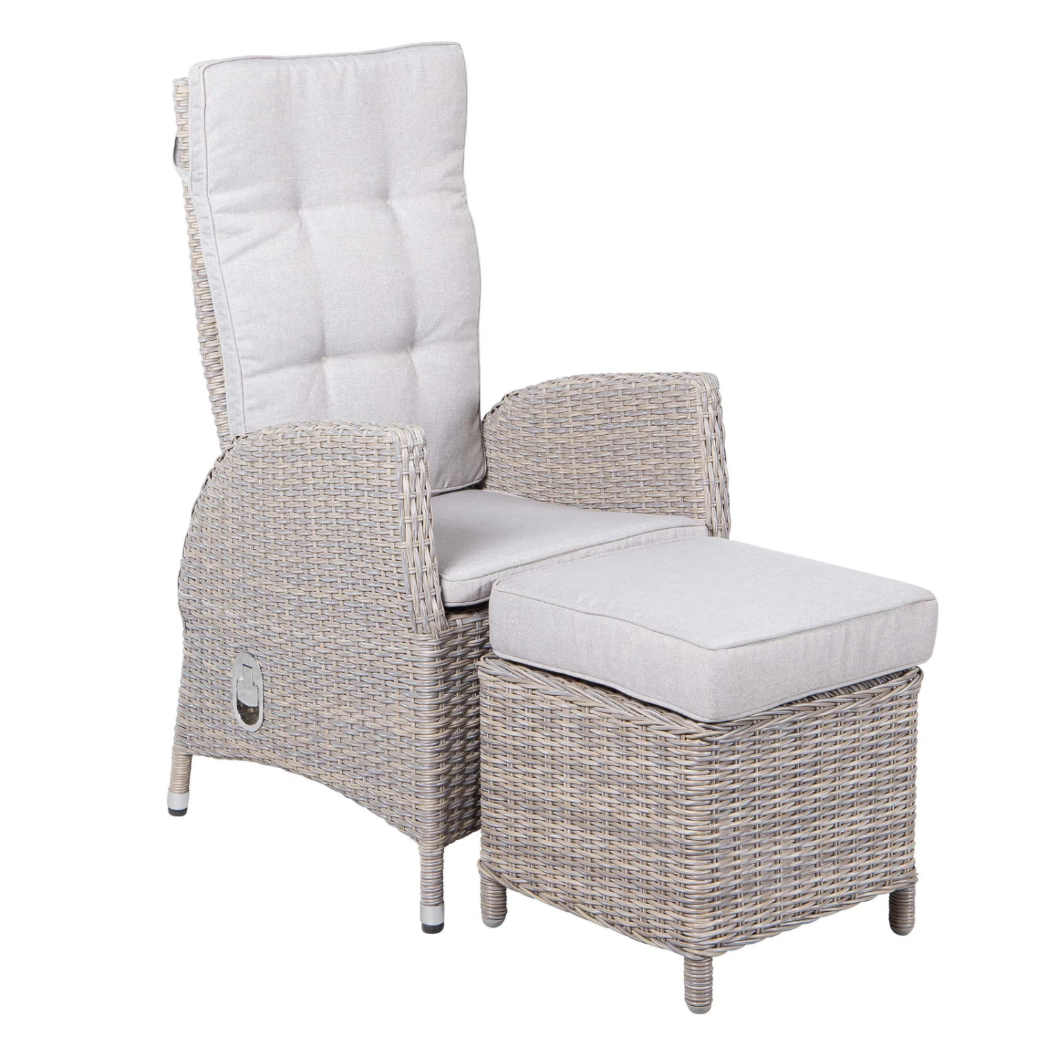 Hocker "Heidelberg", Ca. 40 X 40 X H 45 Cm, Stone Grey, Rattanbaun 4 Hocker "Heidelberg", Ca. 40 X 40 X H 45 Cm, Stone Grey, Rattanbaun – Bild 2