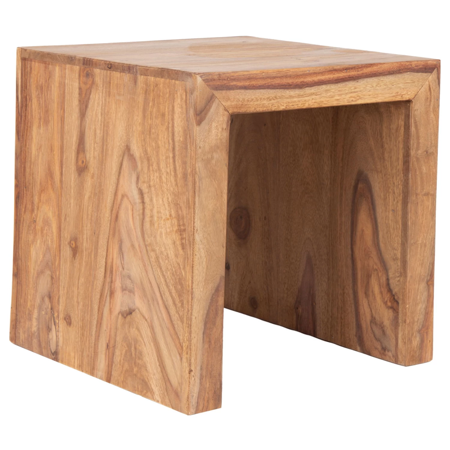 Yoga Tisch Cube Im Indischen Stil, Shishamholz, Natur, 50 X 35 X 35 Cm 3 Yoga Tisch Cube Im Indischen Stil, Shishamholz, Natur, 50 X 35 X 35 Cm