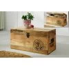 IRON Truhe, 80x40x40 Cm, Naturfarben, Mangoholz Mit Eisen