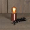 Tischlampe, Kupfer, Metall, 7,5 X 10 Cm 1 Tischlampe, Kupfer, Metall, 7,5 X 10 Cm -Pflanzen Paradies Verkauf 3980100644 Tischlampe Kupfer schwarzes Kabel E27 mit Schalter 120796