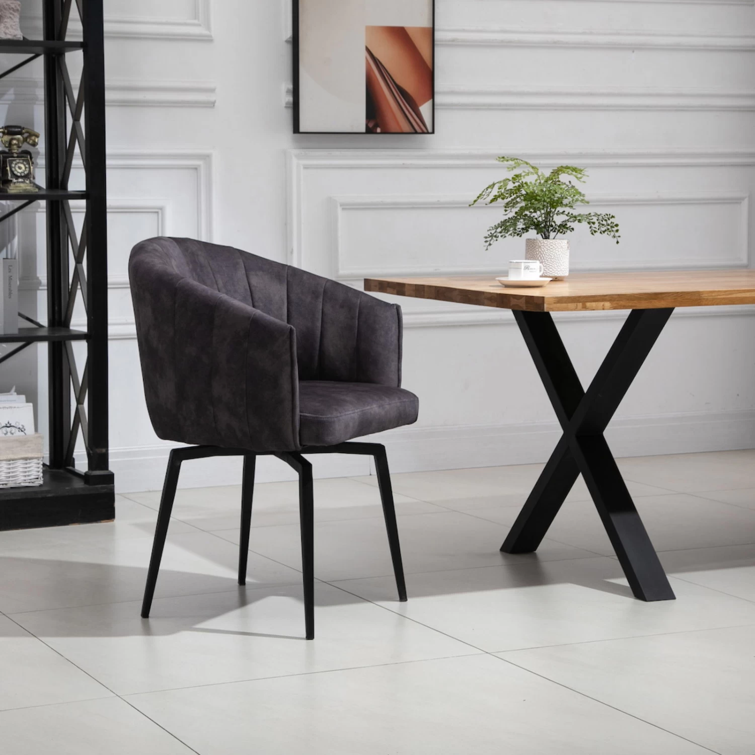 SEBA Drehstuhl 'Washington', Ebony/anthrazit, Ca. 82 X 60 X 60 Cm 7 SEBA Drehstuhl 'Washington', Ebony/anthrazit, Ca. 82 X 60 X 60 Cm – Bild 5