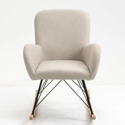 SEBA Schaukelstuhl 'Nina', Grau, Ca. 95 X 63 X 69 Cm -Pflanzen Paradies Verkauf 3980100676 SEBA Schaukelstuhl Nina grau Holz Buche 10 119523