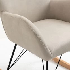 SEBA Schaukelstuhl 'Nina', Grau, Ca. 95 X 63 X 69 Cm -Pflanzen Paradies Verkauf 3980100676 SEBA Schaukelstuhl Nina grau Holz Buche 4 119520