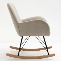 SEBA Schaukelstuhl 'Nina', Grau, Ca. 95 X 63 X 69 Cm -Pflanzen Paradies Verkauf 3980100676 SEBA Schaukelstuhl Nina grau Holz Buche 5 119519