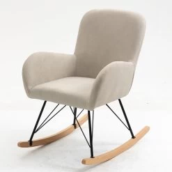 SEBA Schaukelstuhl 'Nina', Grau, Ca. 95 X 63 X 69 Cm -Pflanzen Paradies Verkauf 3980100676 SEBA Schaukelstuhl Nina grau Holz Buche 8 119525