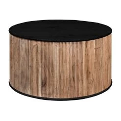 BRONX Couchtisch, Akazie, Ca. 85 X 85 X 45 Cm -Pflanzen Paradies Verkauf 3980100682 BRONX Couchtisch rund stoneschwarz Holz Akazie 2 119541