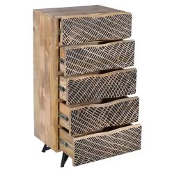 NEPTUN Kommode, Natur, Mango, Ca. 55 X 38 X 110 Cm -Pflanzen Paradies Verkauf 3980100690 NEPTUN Kommode mango natur 1 119556