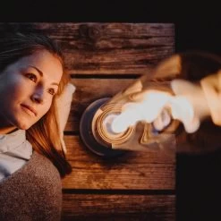 Tischfeuer SPIN 120, Höfats, Silber, Höhe 54 Cm -Pflanzen Paradies Verkauf 3990100075 SPIN Tischfeuer Glasrohr 12cm rund 54cm Hoehe montiert8 73495