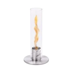 Tischfeuer SPIN 120, Höfats, Silber, Höhe 54 Cm