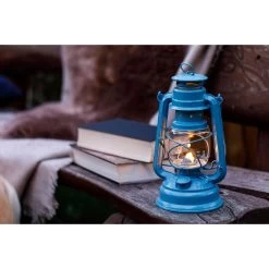 Feuerhand Sturmlaterne 'Baby Special 267', Blau, 26,5 X 13,5 X 15 Cm -Pflanzen Paradies Verkauf 3990100187 feuerhand sturmlaterne 2 121563