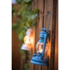 Feuerhand Sturmlaterne 'Baby Special 267', Blau, 26,5 X 13,5 X 15 Cm -Pflanzen Paradies Verkauf 3990100187 feuerhand sturmlaterne 3 121562