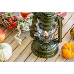 Feuerhand Sturmlaterne 'Baby Special 267', Olive, 26,5 X 13,5 X 15 Cm -Pflanzen Paradies Verkauf 3990100192 feuerhand sturmlaterne 4 121600