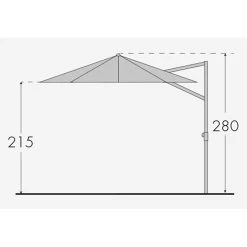 Doppler Pendelschirm 'Ravenna 400', Um 360° Drehbar, Ø 400 Cm -Pflanzen Paradies Verkauf Ravenna 400 Abmessung 67457